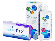 Air Optix Aqua Multifocal (6 lentilles) + Gelone 360 ml