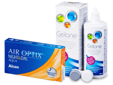 Air Optix Night and Day Aqua (6 lentilles) + Gelone 360 ml
