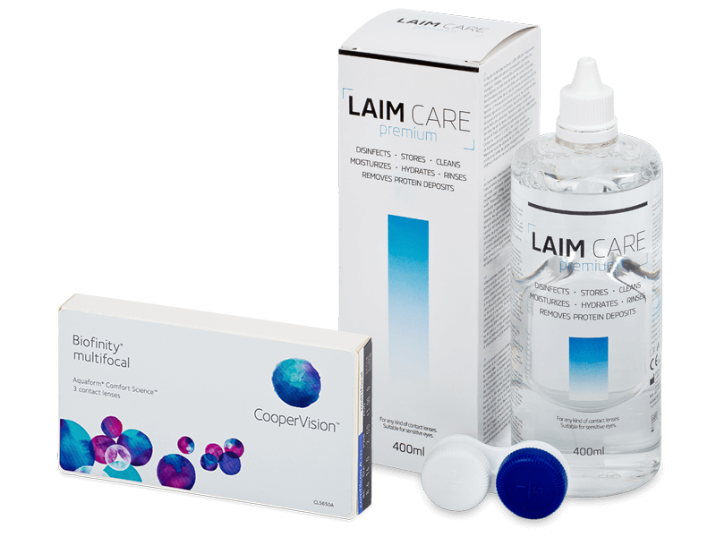 Biofinity Multifocal (3 lentilles) + Laim-Care 400 ml