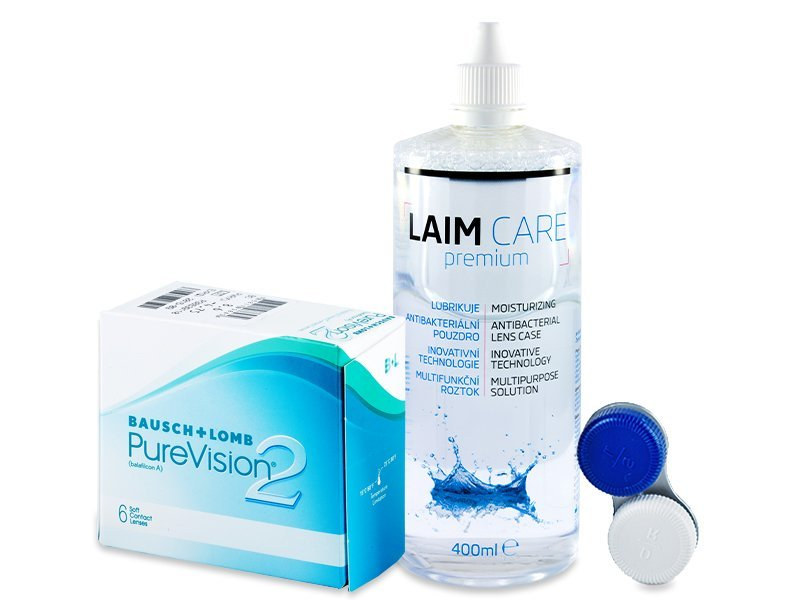 PureVision 2 (6 lentilles) + Laim-Care 400ml