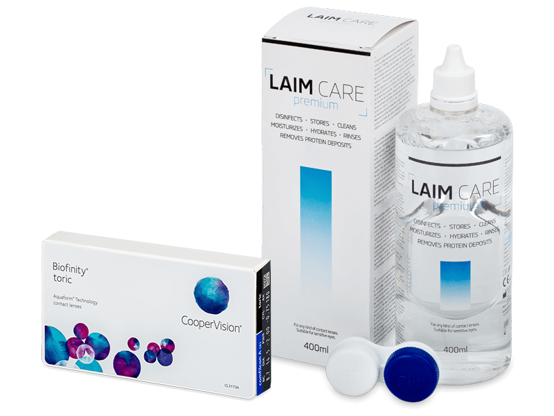 Biofinity Toric (3 lentilles) + Laim-Care 400 ml