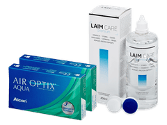Air Optix Aqua (2x3 lentilles) + Laim Care solution 400 ml