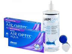 Air Optix Aqua Multifocal (2x3 lentilles) + Laim-Care 400ml