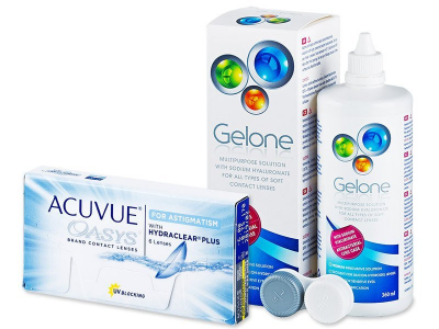Acuvue Oasys for Astigmatism (6 lentilles) + Gelone 360 ml