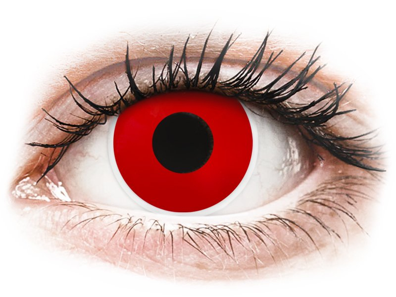 Lentilles de contact Rouge Red Devil - ColourVue Crazy - correctrices (2 lentilles)