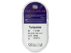 TopVue Color - Turquoise - non correctrices (2 lentilles)