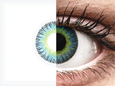Lentilles de contact Jaune Bleu - ColourVUE Fusion - correctrices (2 lentilles)
