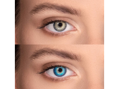 Lentilles de contact effet naturel Bleu Brilliant Blue - correctrices - Air Optix (2 lentilles)