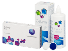 Biofinity Toric (6 lentilles) + Gelone 360 ml