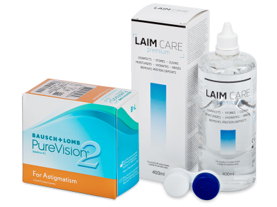 PureVision 2 for Astigmatism (6 lentilles) + Laim-Care 400 ml