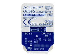 Acuvue Oasys 1-Day with HydraLuxe for Astigmatism (30 lentilles)