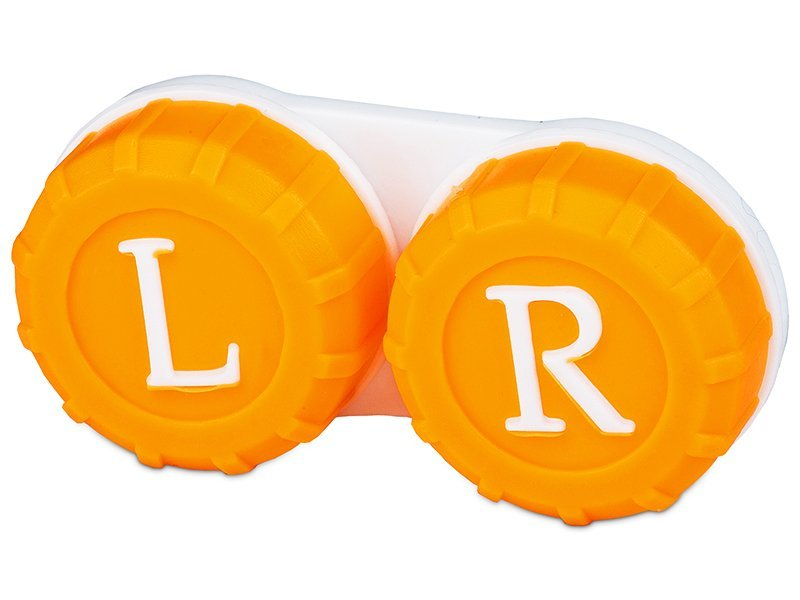 Étui à lentilles L/R - Orange 