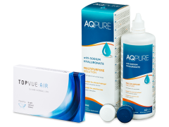 TopVue Air (6 lentilles) + solution AQ Pure 360 ml