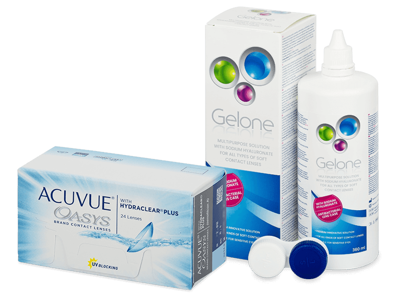 Acuvue Oasys (24 lentilles) + Gelone 360 ml