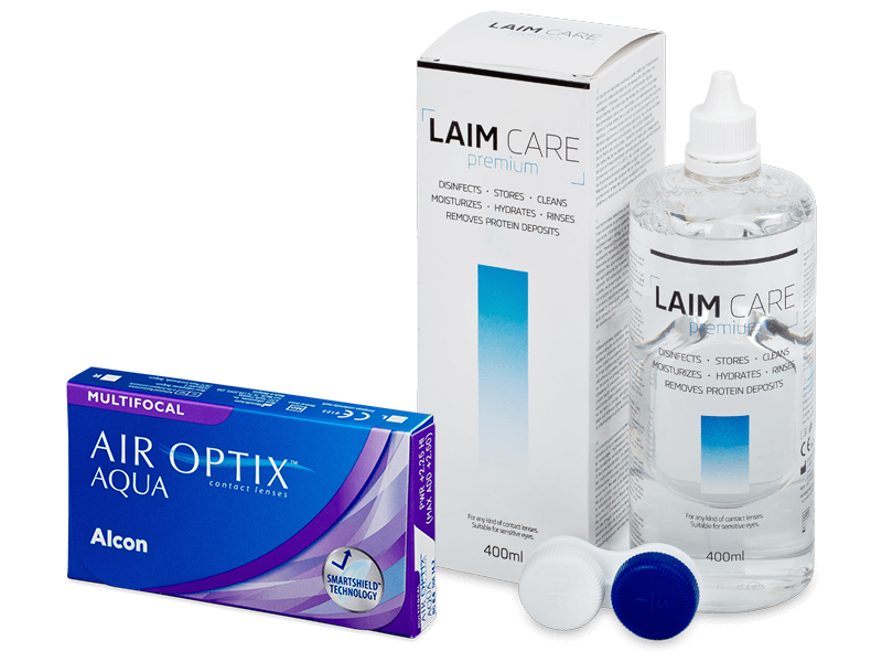 Air Optix Aqua Multifocal (6 lentilles) + Laim Care 400 ml