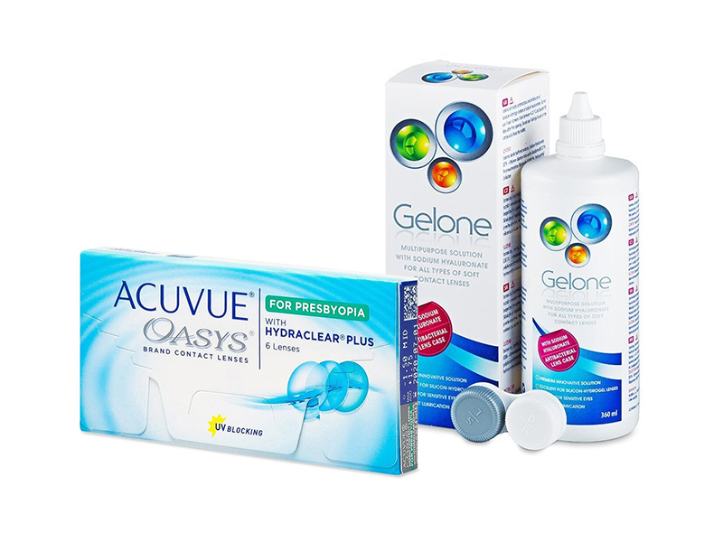 Acuvue Oasys for Presbyopia (6 lentilles) + Gelone 360 ml