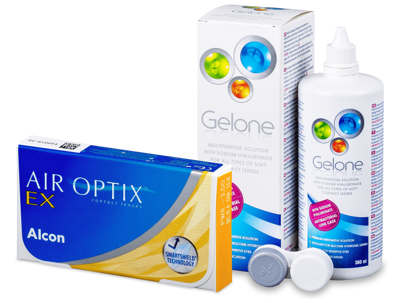 Air Optix EX (3 lentilles) + Gelone 360 ml