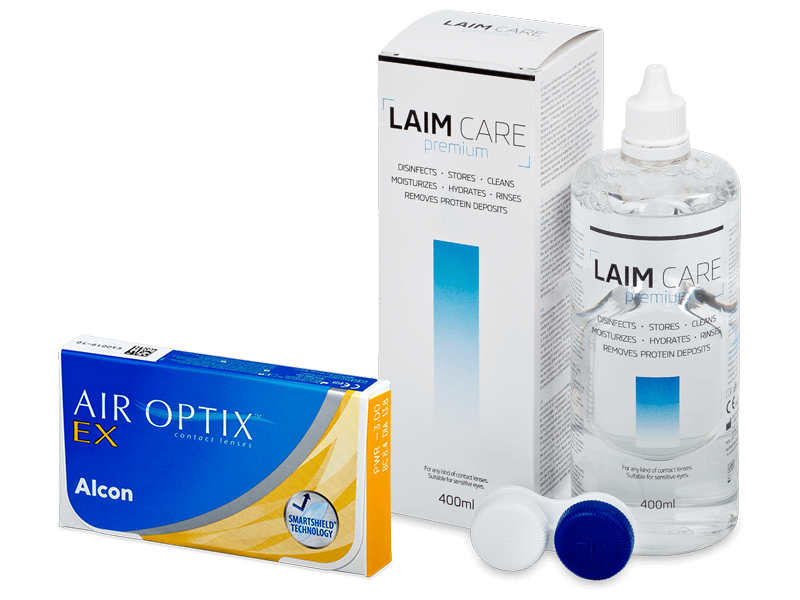 Air Optix EX (3 lentilles) + Laim-Care 400 ml