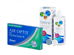 Air Optix plus HydraGlyde for Astigmatism (3 lentilles) + Gelone 360 ml
