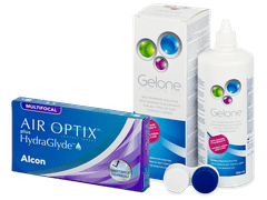 Air Optix plus HydraGlyde Multifocal (6 lentilles) + Gelone 360 ml