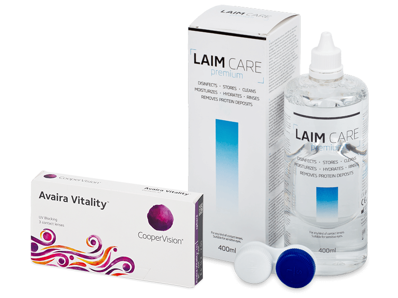 Avaira Vitality (3 lentilles) + Laim-Care 400 ml