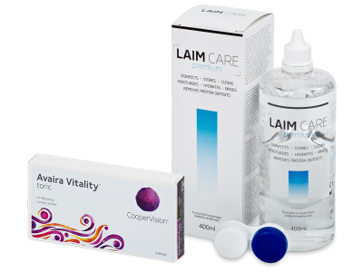 Avaira Vitality Toric (3 lentilles) + Laim-Care 400 ml
