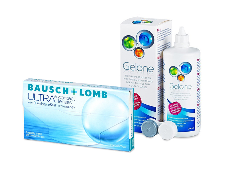 Bausch + Lomb ULTRA (3 lentilles) + Gelone 360 ml