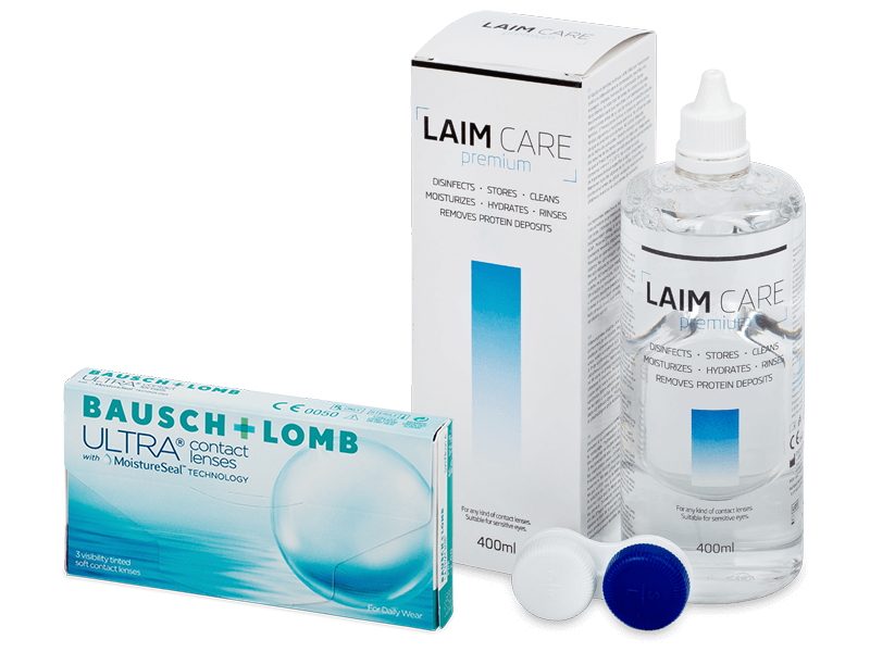Bausch + Lomb ULTRA (3 lentilles) + Laim-Care 400 ml