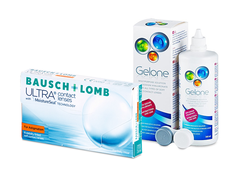 Bausch + Lomb ULTRA for Astigmatism (6 lentilles) + Gelone 360 ml