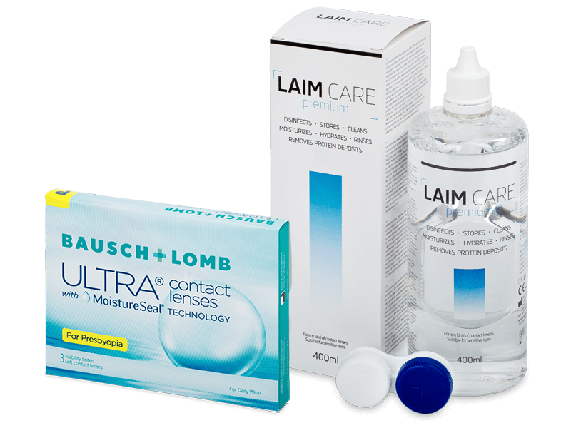 Bausch + Lomb ULTRA for Presbyopia (3 lentilles) + Laim-Care 400 ml