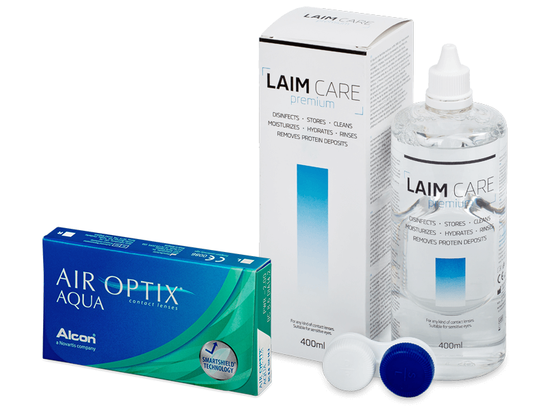 Air Optix Aqua (6 lentilles) + Laim Care 400ml