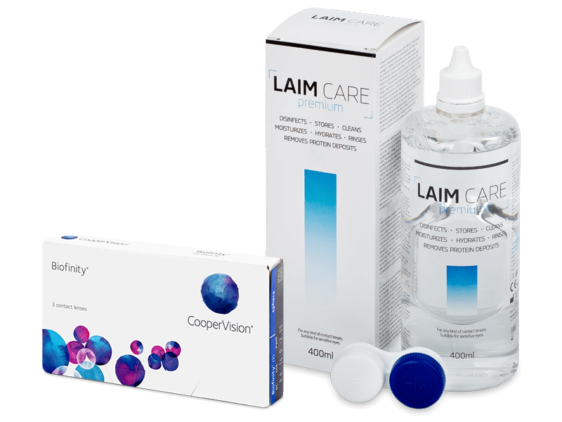 Biofinity (3 lentilles) + Laim Care 400 ml