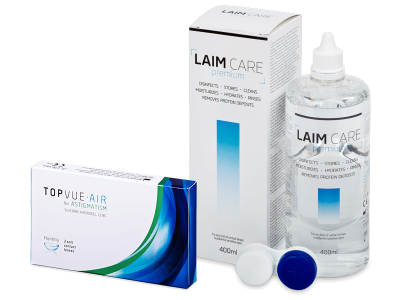 TopVue Air for Astigmatism (3 lentilles) + solution Laim-Care 400 ml