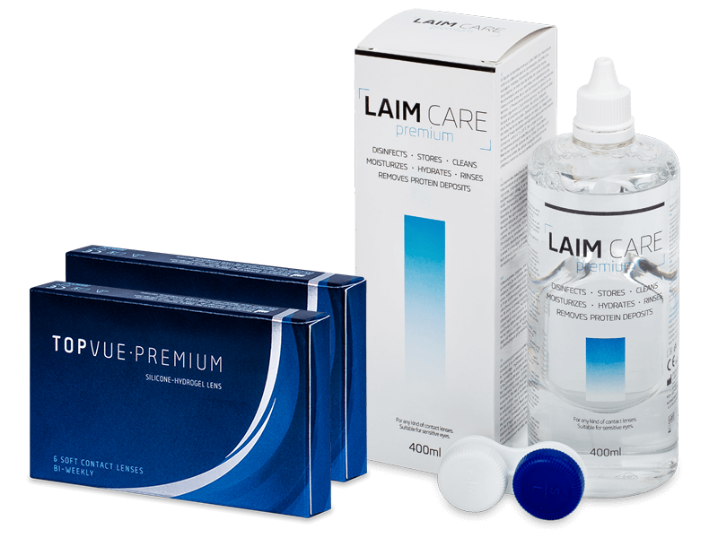 TopVue Premium (12 lentilles) + Laim-Care 400 ml
