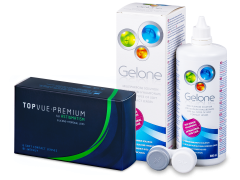 TopVue Premium for Astigmatism (6 lentilles) + solution Gelone 360 ml