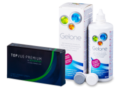 TopVue Premium for Astigmatism (3 lentilles) + solution Gelone 360 ml