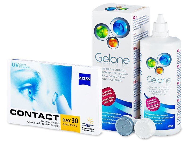 Carl Zeiss Contact Day 30 Spheric (6 lentilles) + solution Gelone 360 ml