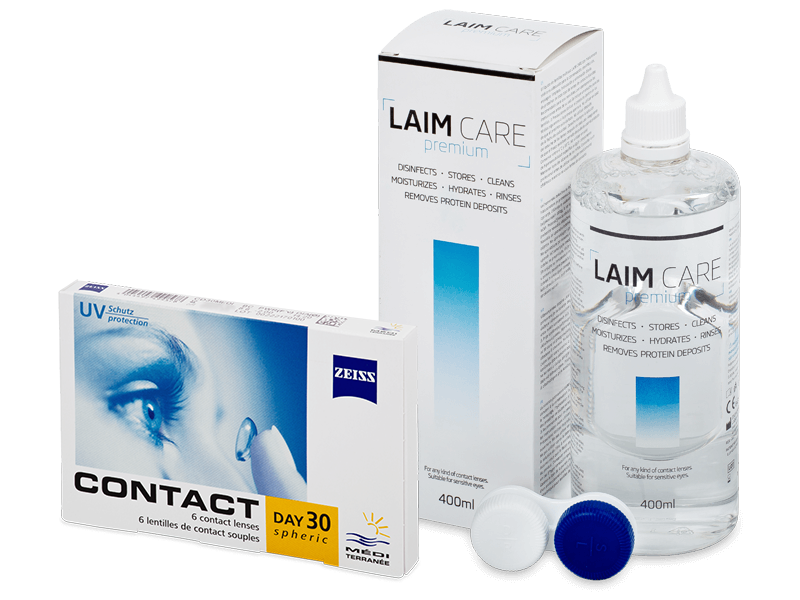 Carl Zeiss Contact Day 30 Spheric (6 lentilles) + solution Laim-Care 400 ml