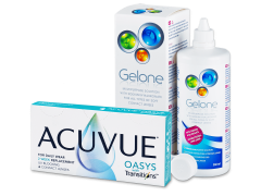 Acuvue Oasys with Transitions (6 lentilles) + solution Gelone 360 ml