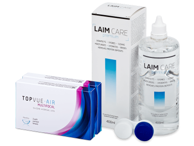 TopVue Air Multifocal (6 lentilles) + Solution Laim-Care 400 ml