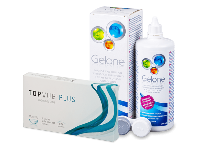 TopVue Monthly Plus (6 lentilles) + Solution Gelone 360 ml