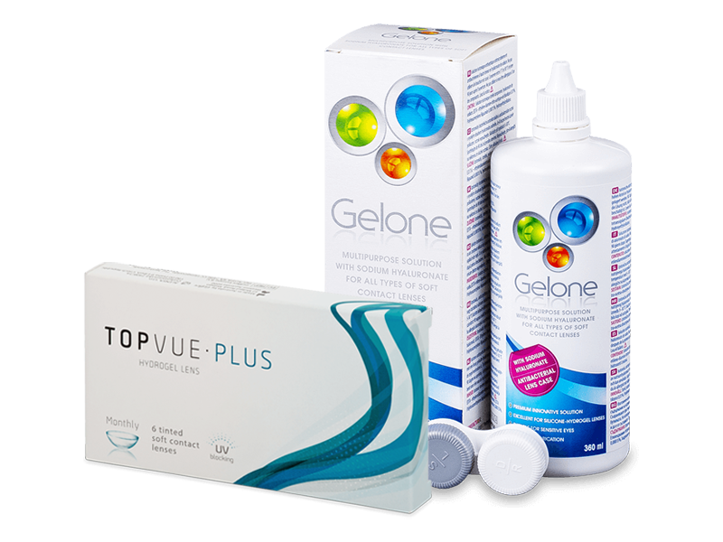 TopVue Monthly Plus (6 lentilles) + Solution Gelone 360 ml