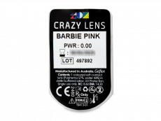 CRAZY LENS - Barbie Pink - journalières non correctrices (2 lentilles)