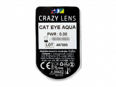 CRAZY LENS - Cat Eye Aqua - journalières non correctrices (2 lentilles)