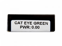 CRAZY LENS - Cat Eye Green - journalières non correctrices (2 lentilles)