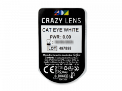 CRAZY LENS - Cat Eye White - journalières non correctrices (2 lentilles)