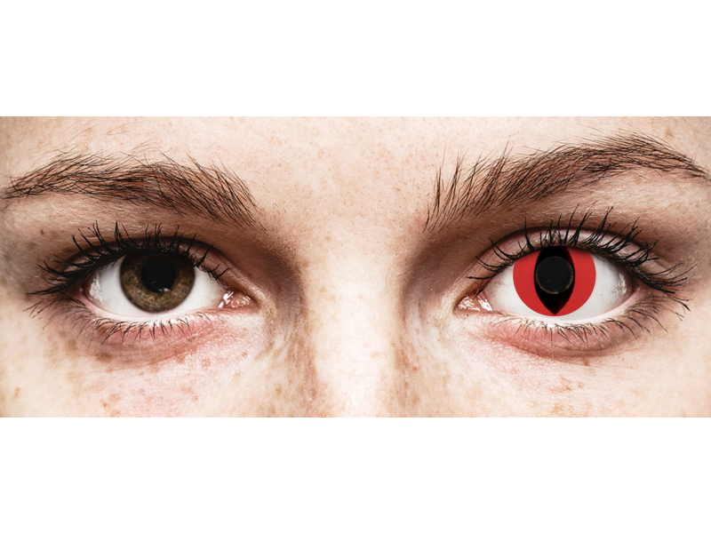 CRAZY LENS - Cat Eye Red - journalières non correctrices (2 lentilles)