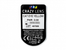 CRAZY LENS - Cat Eye Yellow - journalières non correctrices (2 lentilles)
