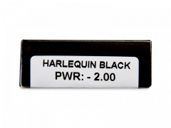CRAZY LENS - Harlequin Black - journalières correctrices (2 lentilles)