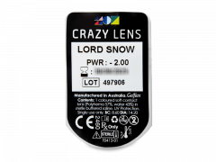 CRAZY LENS - Lord Snow - journalières correctrices (2 lentilles)